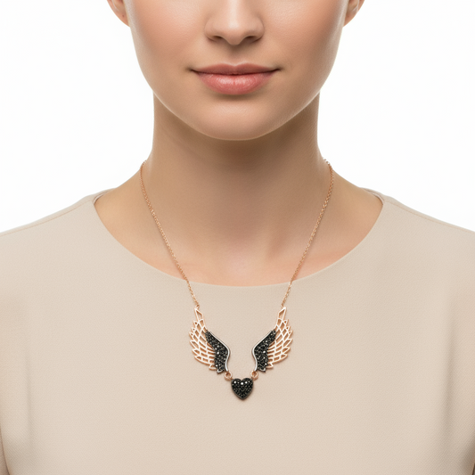 Winged Heart Women's Silver Necklace