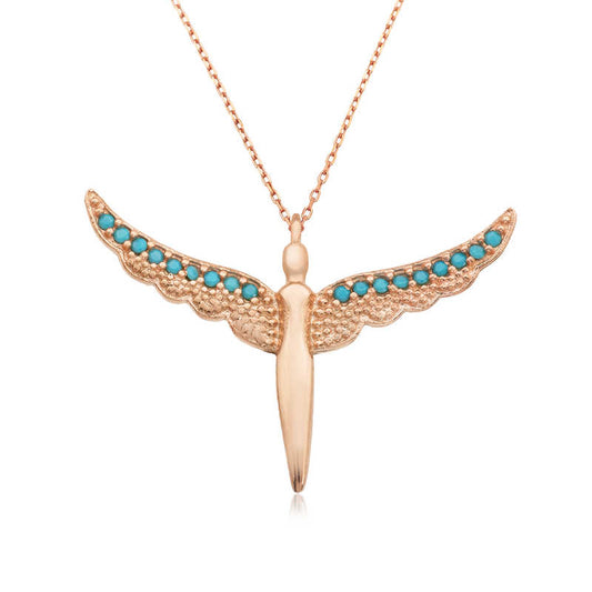 Winged Angel Women's Silver Necklace
