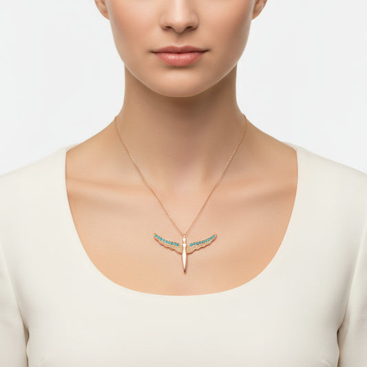 Winged Angel Women's Silver Necklace