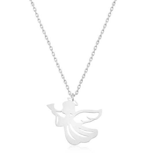 Winged Angel Women's Silver Necklace