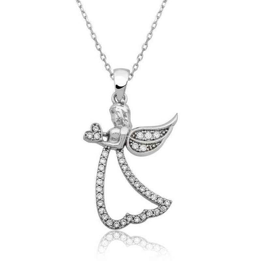 Winged Angel Silver Pendant