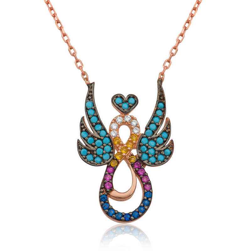 Winged Eternal Love Silver Pendant