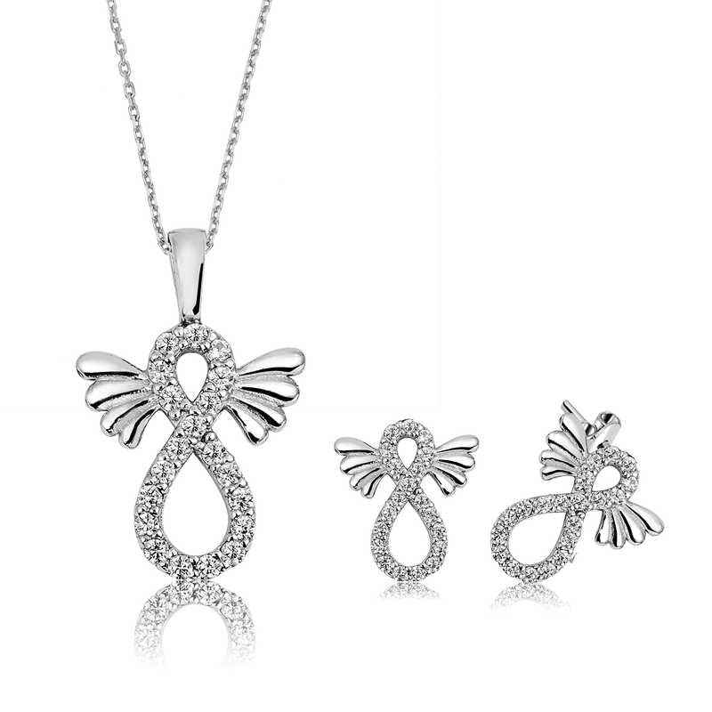 Winged Infinity Women's Silver Set