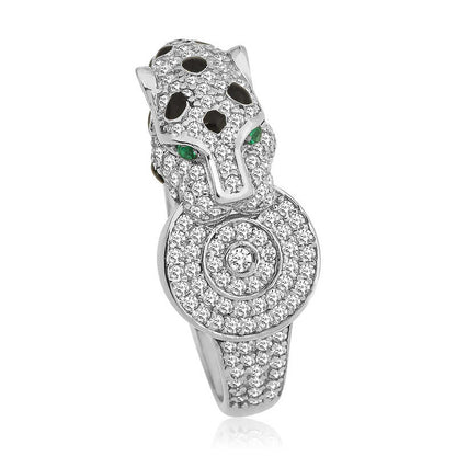 Bague en argent pour femme avec figurine de tigre