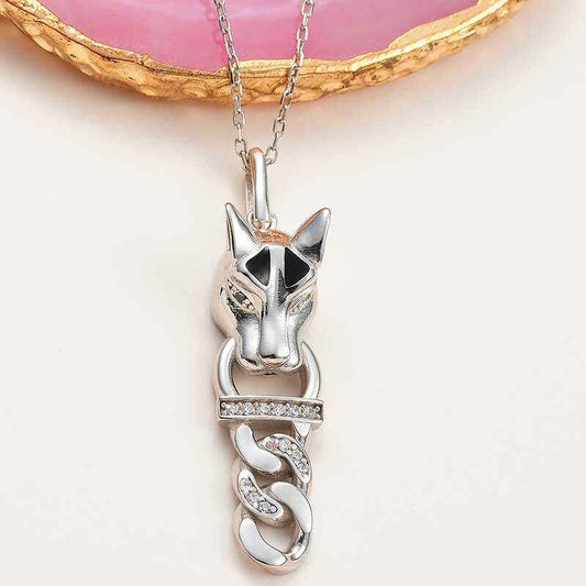 Tiger Figure Women's Silver Pendant