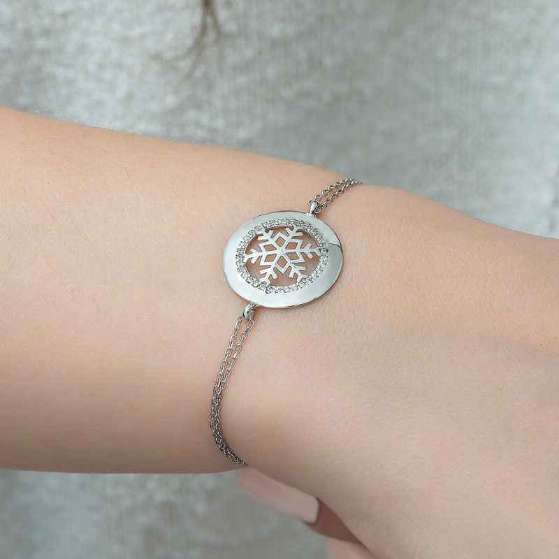Snowflake Women's Silver Bracelet