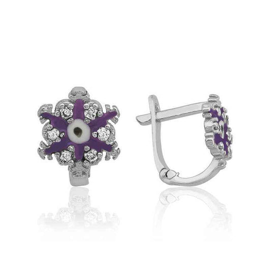 Snowflake Children's Silver Earrings