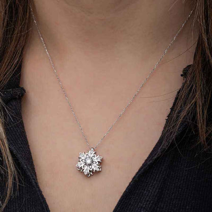 Snowflake Spinning Stress Women's Silver Pendant