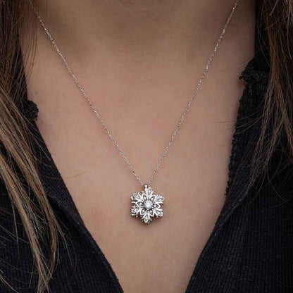 Snowflake Spinning Stress Women's Silver Pendant