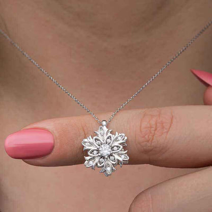 Snowflake Spinning Stress Women's Silver Pendant