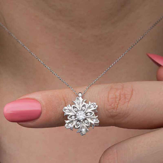 Snowflake Spinning Stress Women's Silver Pendant