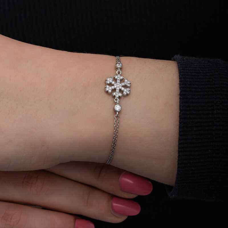 Snowflake Women's Silver Bracelet