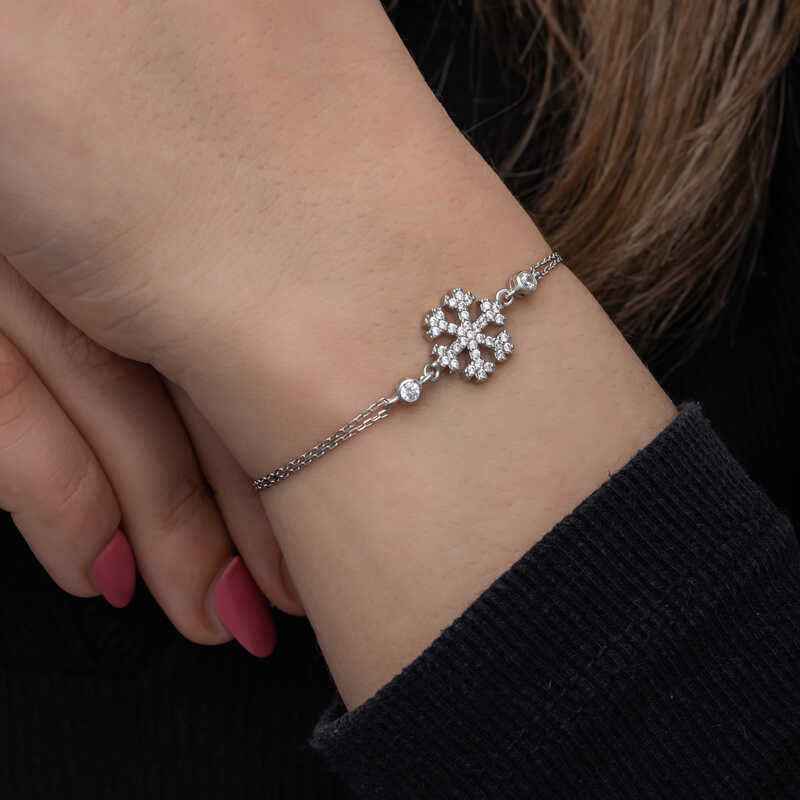 Snowflake Women's Silver Bracelet