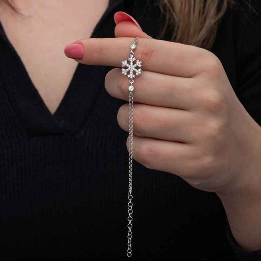 Snowflake Women's Silver Bracelet