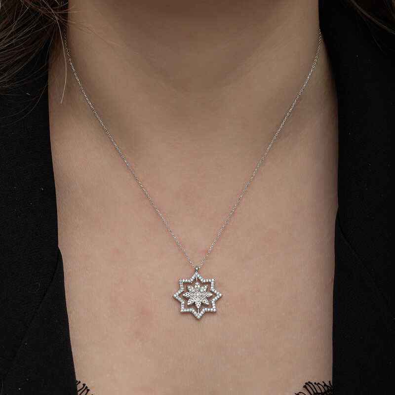 Snowflake Women's Silver Necklace