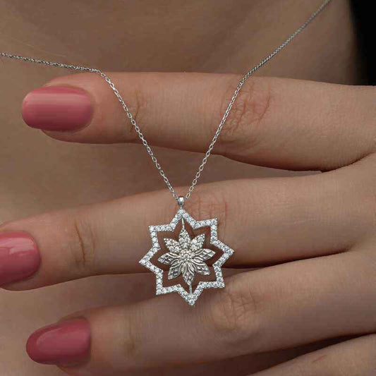 Snowflake Women's Silver Necklace