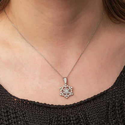 Snowflake Women's Silver Necklace