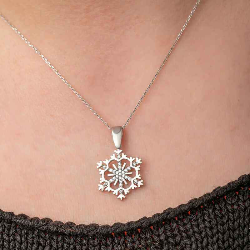 Snowflake Women's Silver Necklace