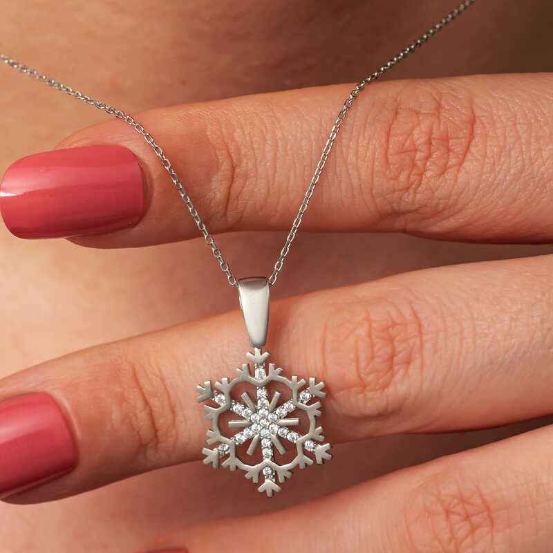 Snowflake Women's Silver Necklace