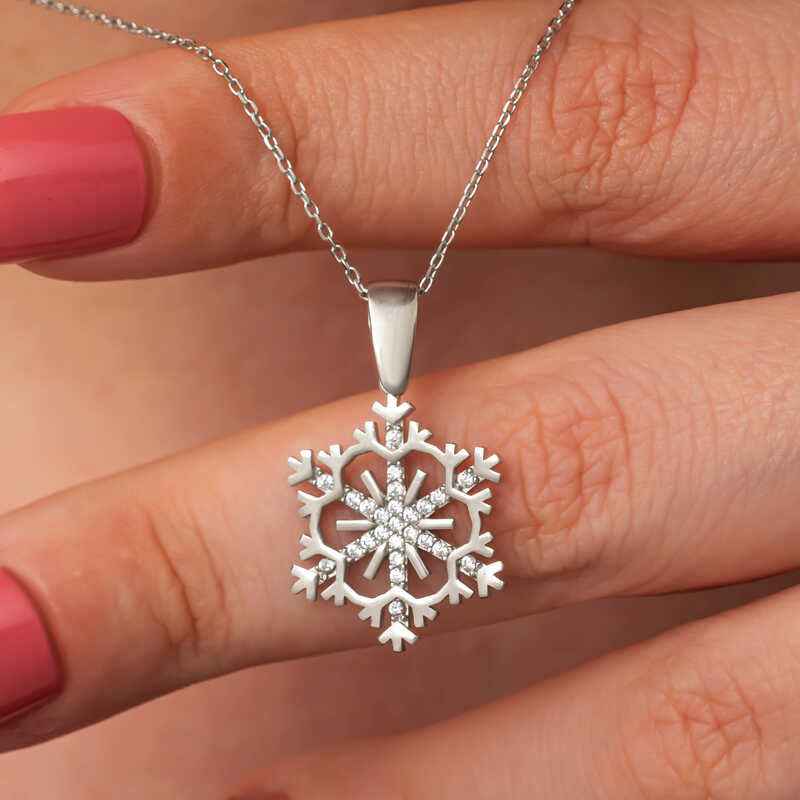 Snowflake Women's Silver Necklace