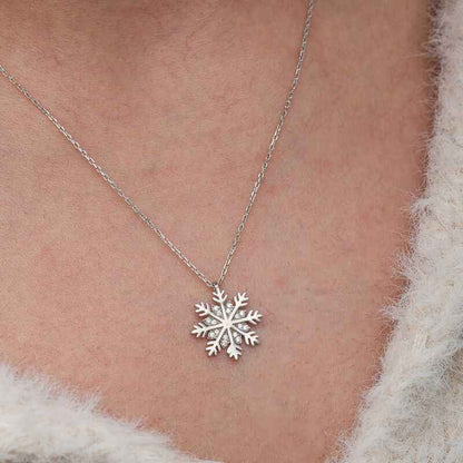 Snowflake Women's Silver Pendant