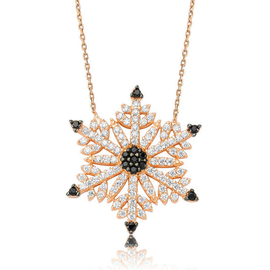 Collier en argent pour femme avec flocon de neige