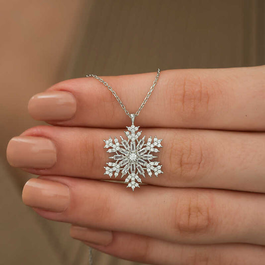 Collier en argent flocon de neige