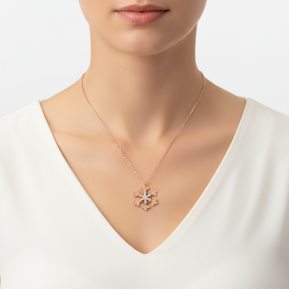 Snowflake Women's Silver Necklace