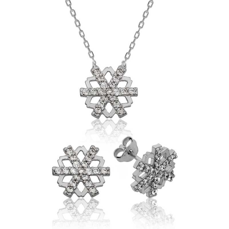 Ensemble argenté pour femme Snowflake