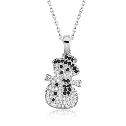 Snowman Women's Silver Pendant