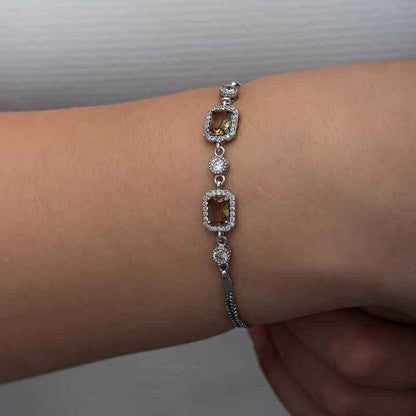 Square Zultanite Stone Women's Silver Bracelet