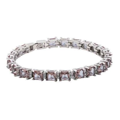 Square Zultanite Stone Women's Silver Bracelet