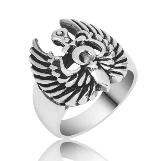 Eagle Wing Men's Silver Ring