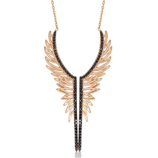 Angel Wing Women's Silver Necklace