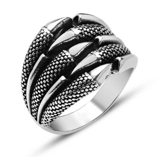Eagle Claw Men's Silver Ring