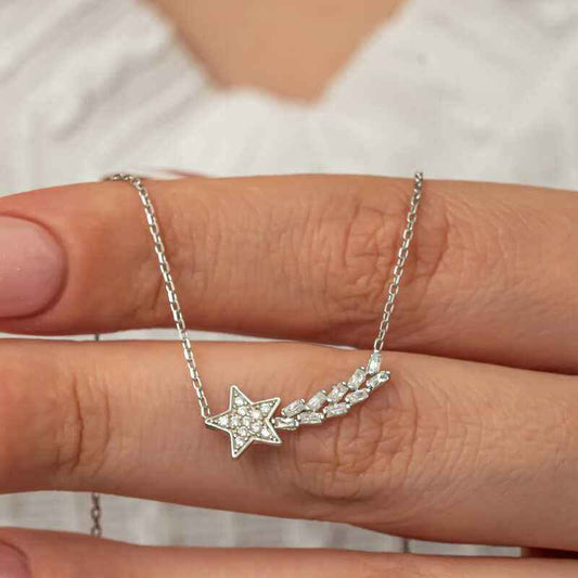 Women's Shooting Star Silver Necklace