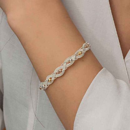 Silver Kazaziye Knit Bracelet