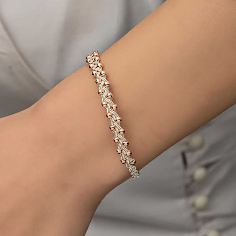 Bracelet en argent tricoté Kazaz Wire Art