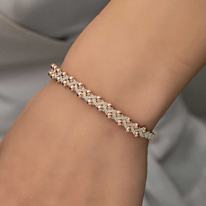 Bracelet en argent tricoté Kazaz Wire Art