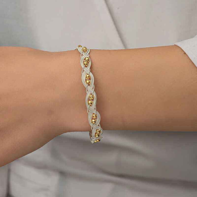 Silver Kazaziye Knit Bracelet