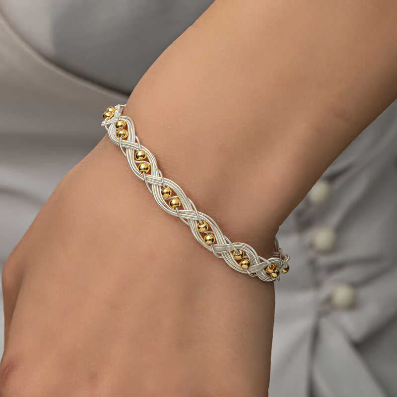 Bracelet en argent tricoté Kazaz Wire Art