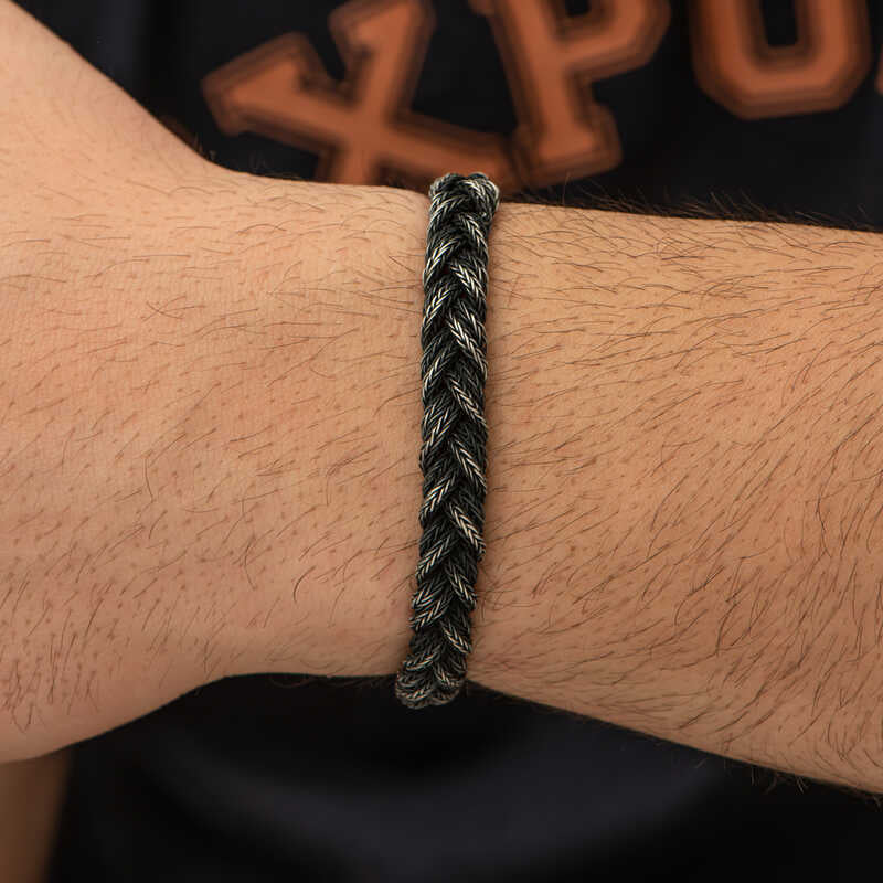 Bracelet en argent tricoté Kazaz Wire Art