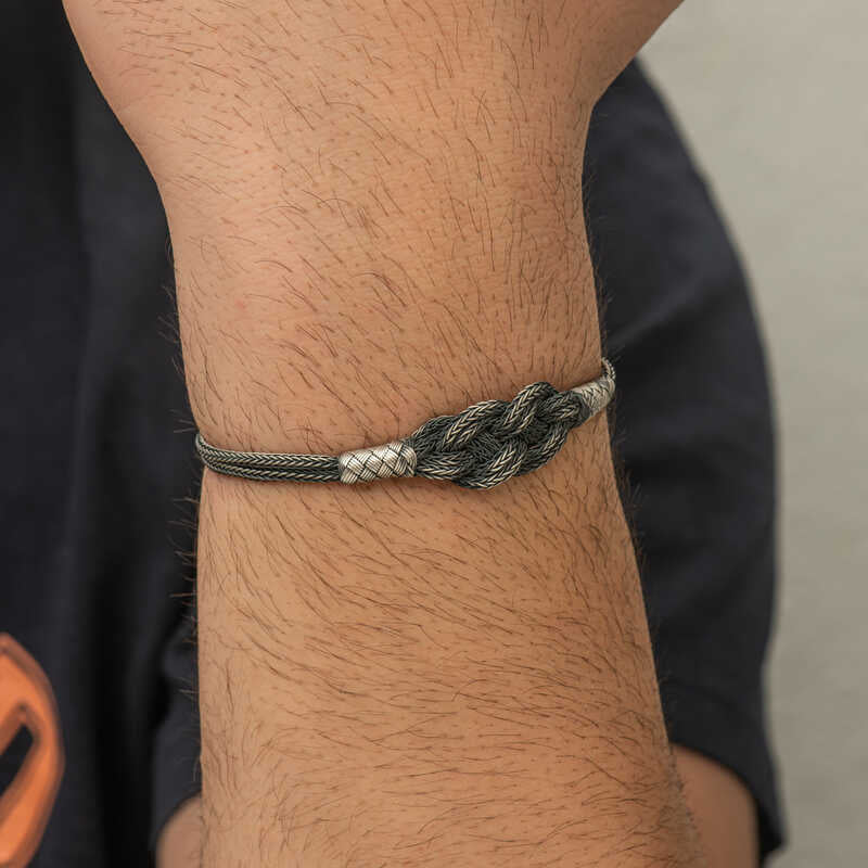 Bracelet en argent tricoté Kazaz Wire Art