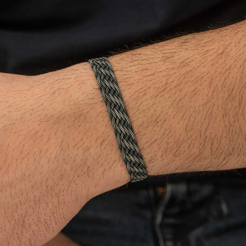 Bracelet en argent tricoté Kazaz Wire Art
