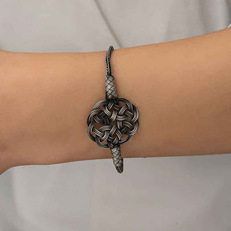 Kazaziye Knit Women's Silver Bracelet