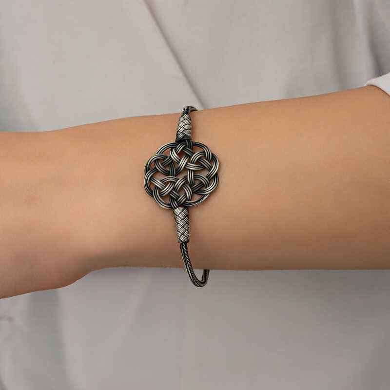 Kazaziye Knit Women's Silver Bracelet