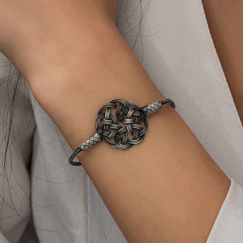 Kazaziye Knit Women's Silver Bracelet