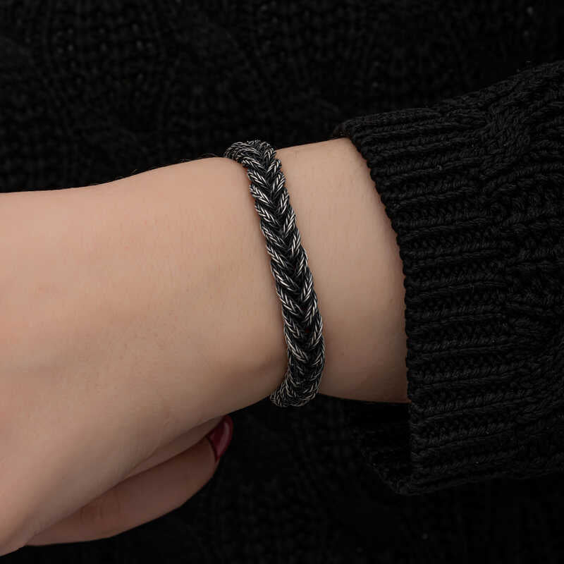Bracelet en argent tricoté Kazaz Wire Art
