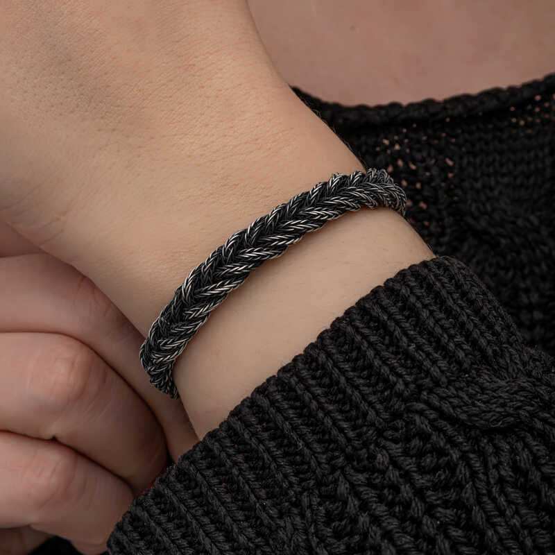 Bracelet en argent tricoté Kazaz Wire Art