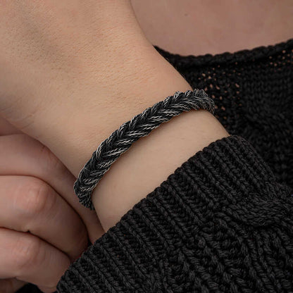 Bracelet en argent tricoté Kazaz Wire Art